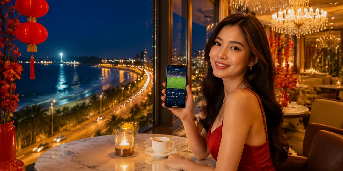Người dùng tại Phan Thiết xem kèo thể thao và esports bên ly cà phê buổi sáng
